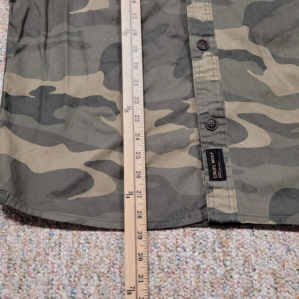 Abercrombie & Fitch Jacket Mens Large Woodland Camo Military Cruel Wolf‎ Muscle